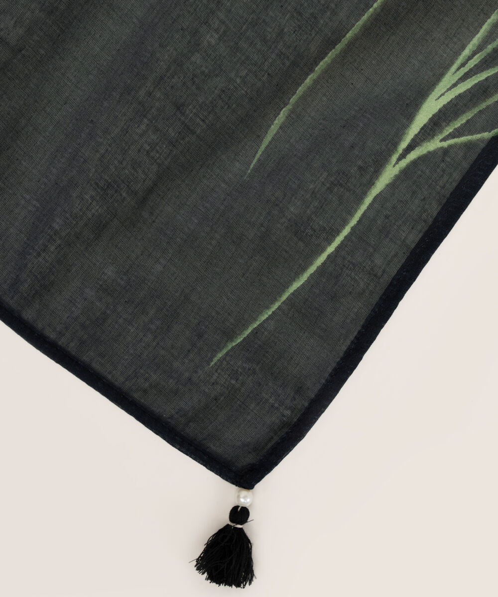 Fine Volie Black Printed Dupatta