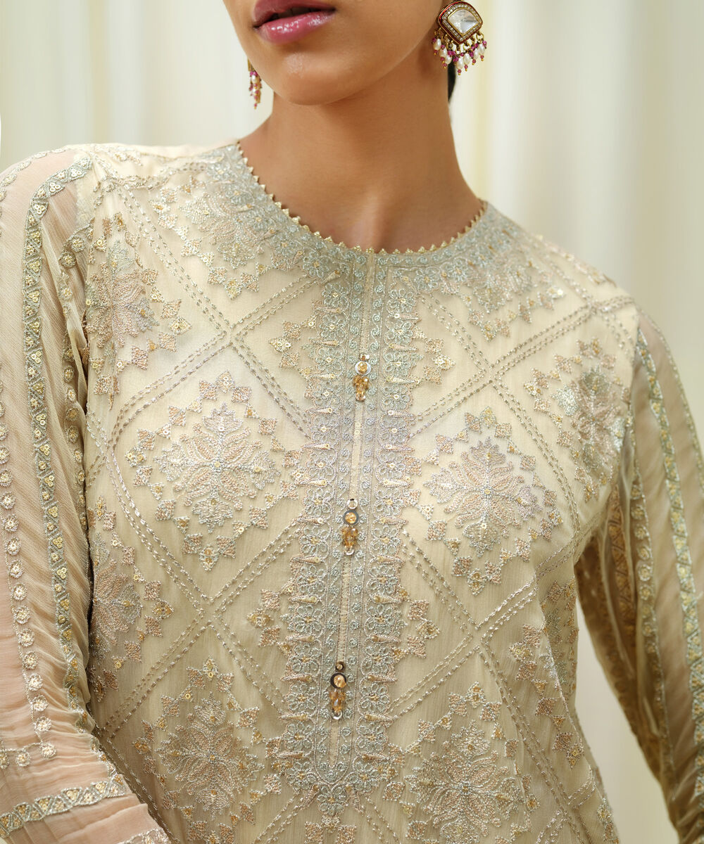 Women's Unstitched Crinkle Chiffon Dyed Three Piece Suit