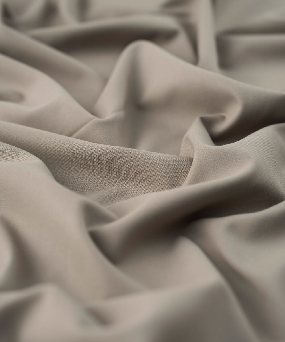 Men's Unstitched Sand Grey Textured Wash & Wear Suit