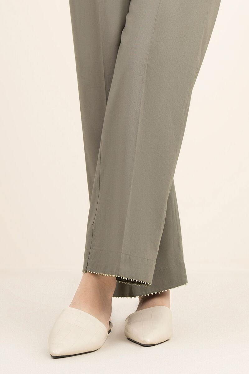 Cotton Viscose Straight Pants