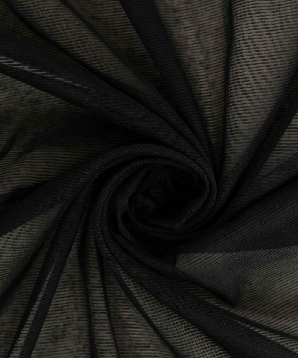 Textured Karandi Solid Black Dupatta