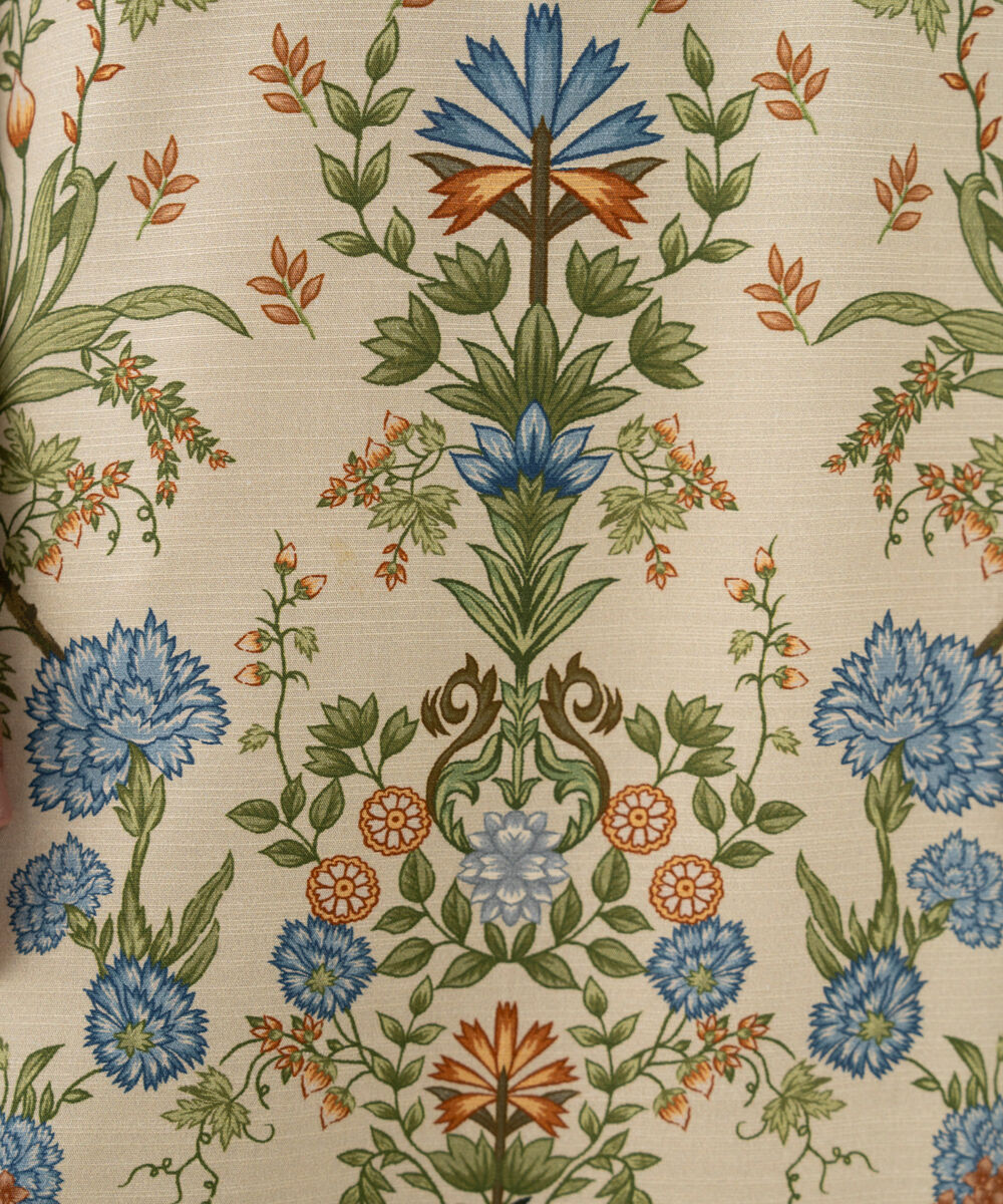 Women's RTW Viscose Linen Printed Pale Yellow 2 Piece Suit