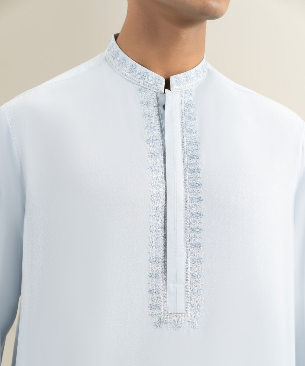 Men's sky blue Premium Wash & Wear Kameez Shalwar