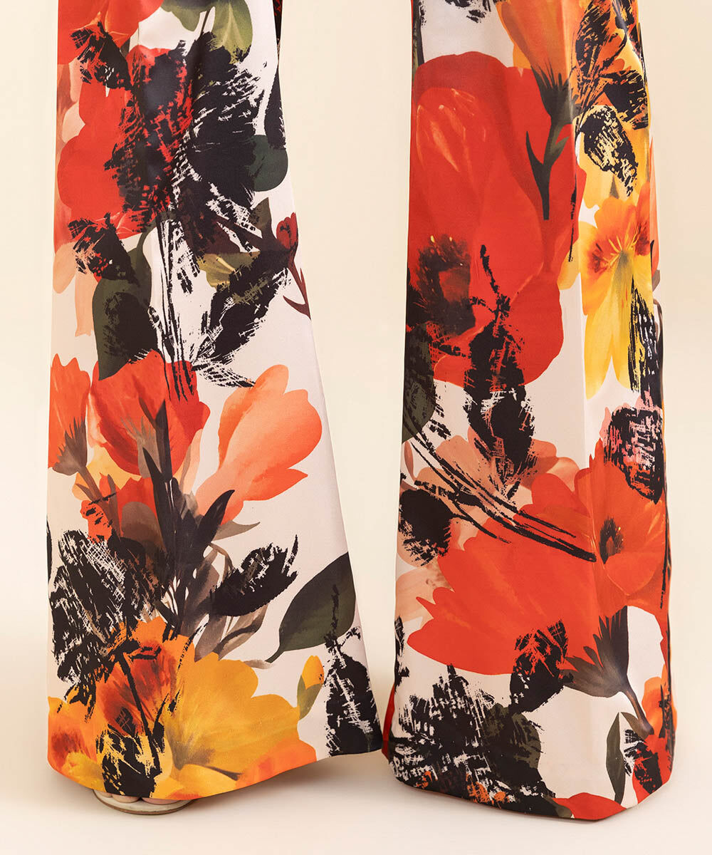 Woman - Multi 2 Piece - Embroidered Satin Suit