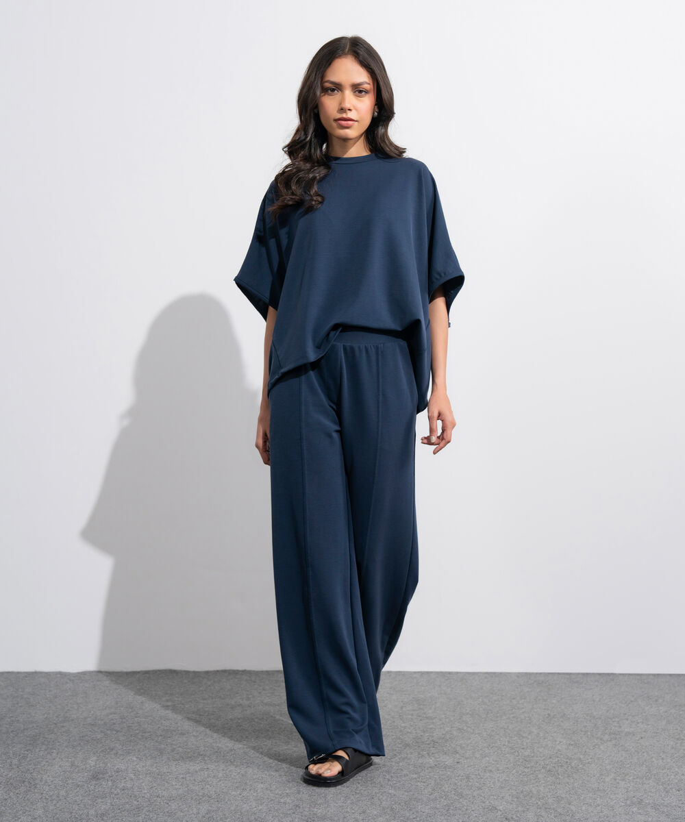 Women's Western Navy Blue Soft Lux Pull-On  Trousers