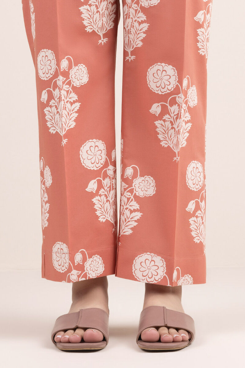 Printed Cambric Straight Pants