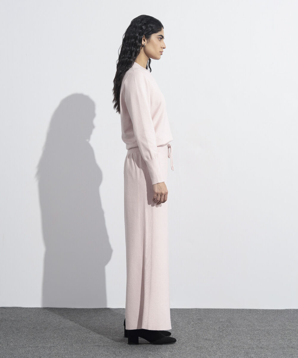 Women's Western Wear Powder Pink Pull-On Knit Culottes