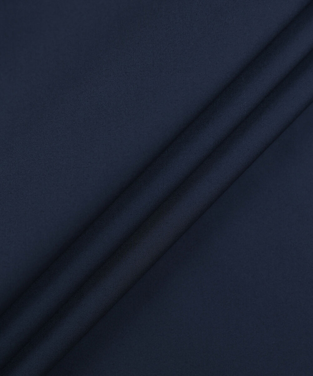 Men Unstitched Cotton Blue Full Suit Fabric
