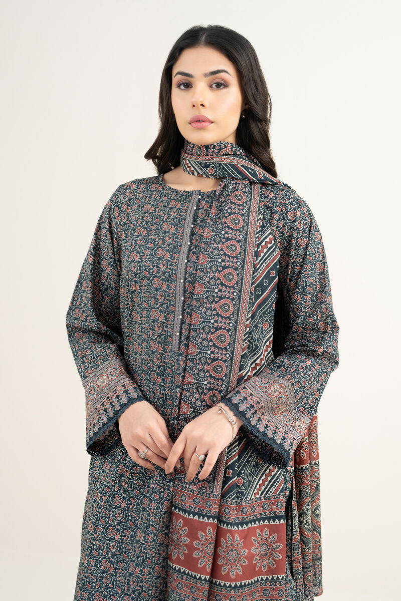 3 Piece - Printed Lawn Suit