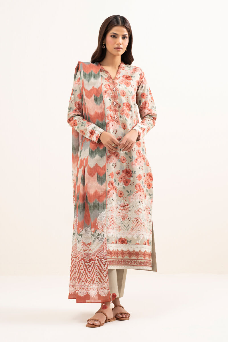 3 Piece - Printed Lawn Suit