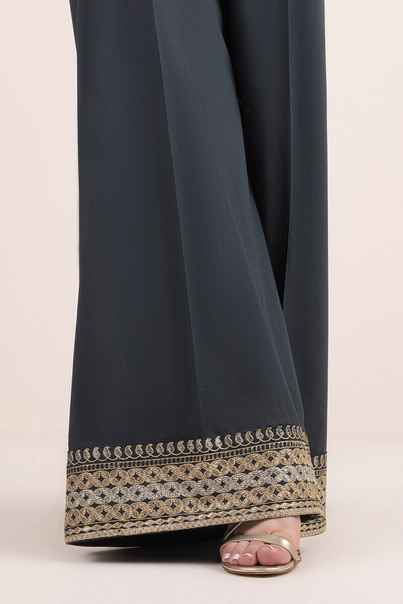 Embroidered Cambric Flared Pants