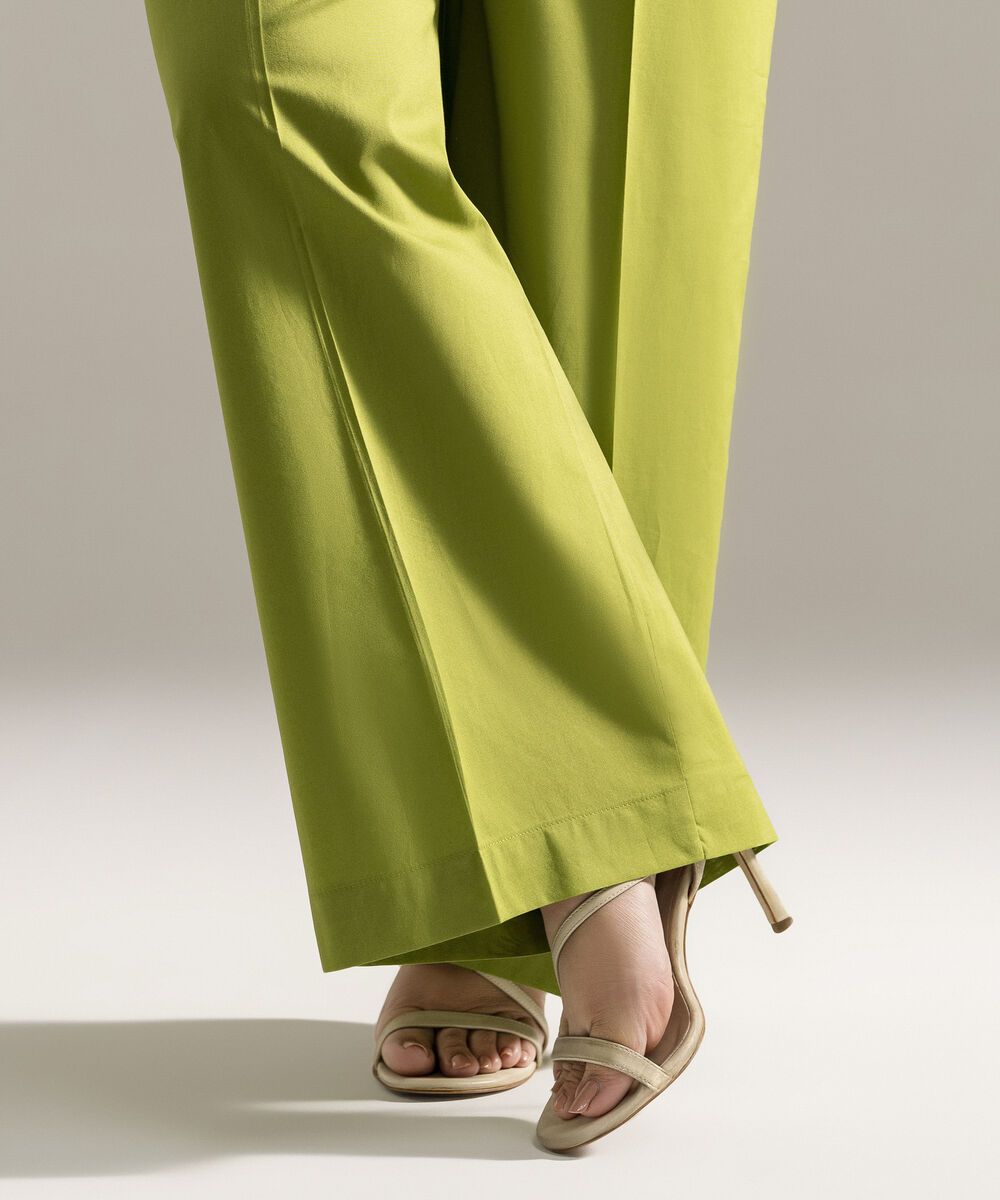 Women's RTW Cambric Printed Green Culottes