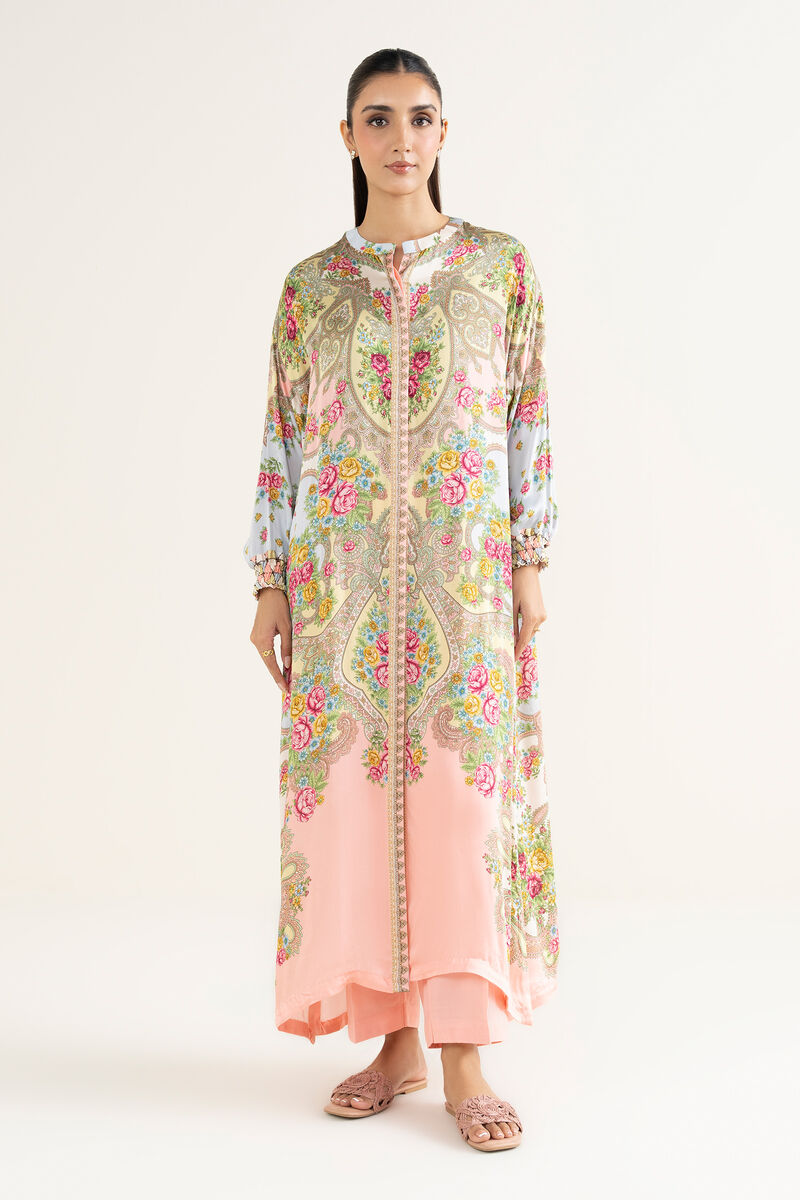 2 Piece - Printed Silk Suit