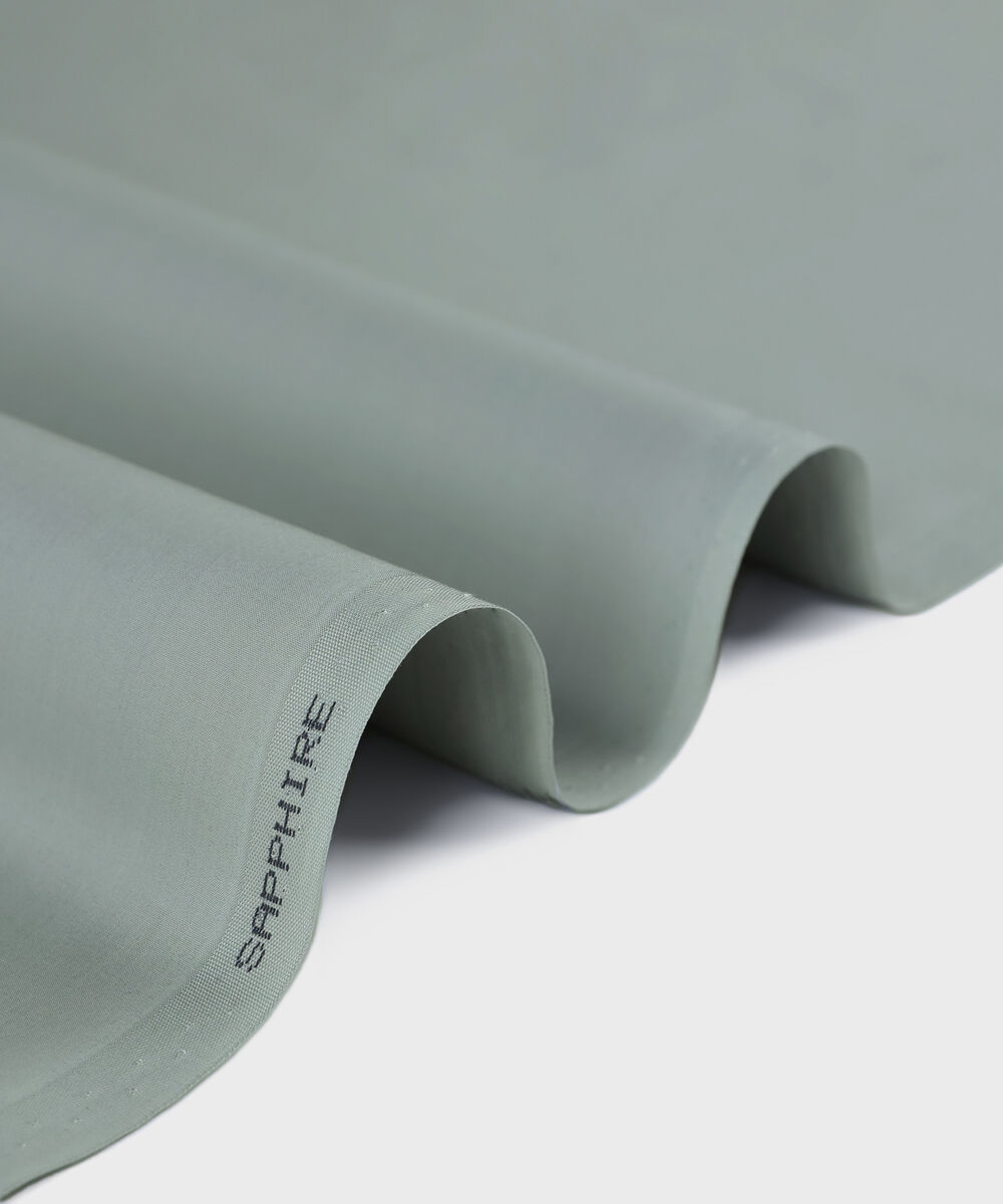 Men Unstitched Cotton Green Full Suit Fabric