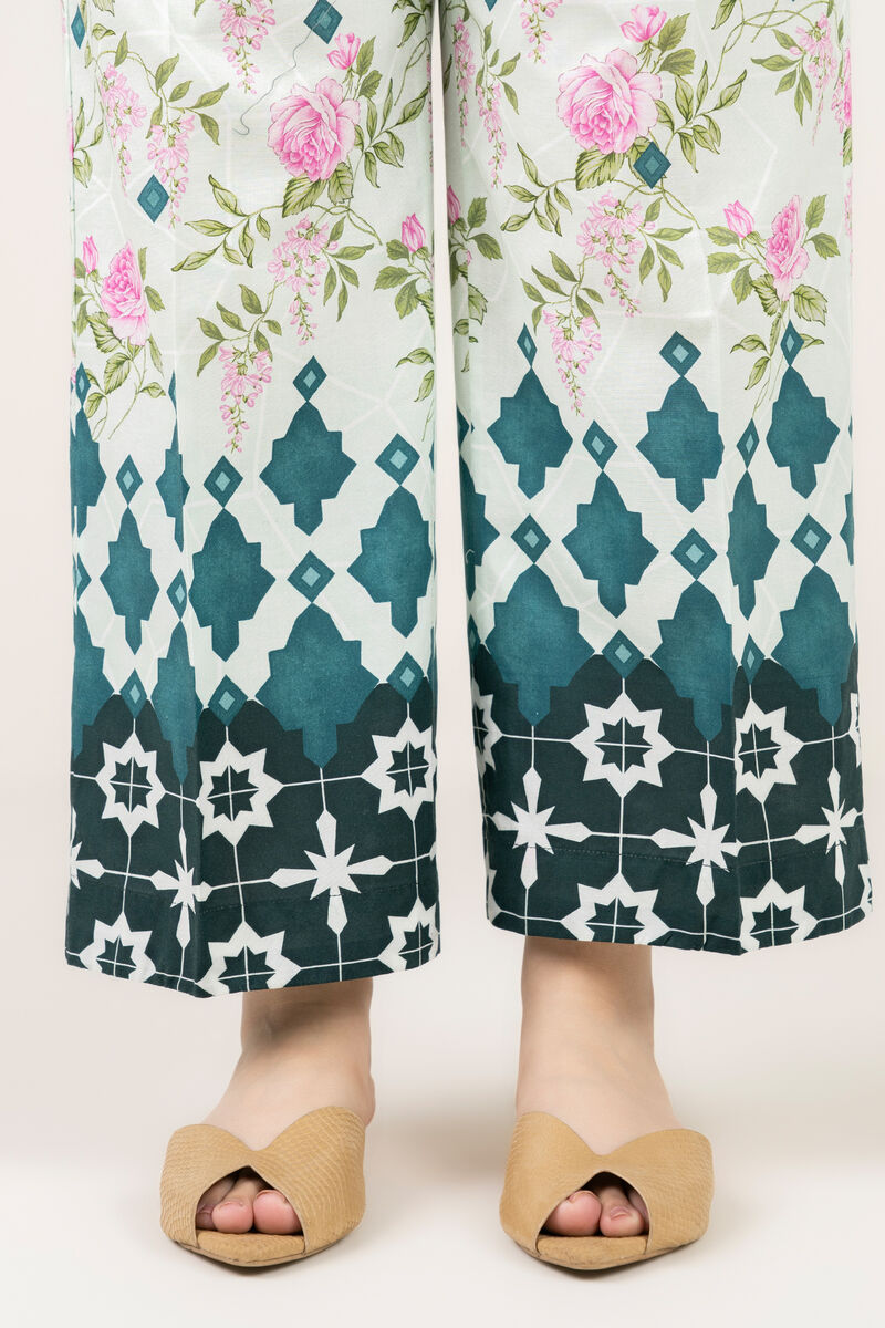 Printed Cambric Straight Pants