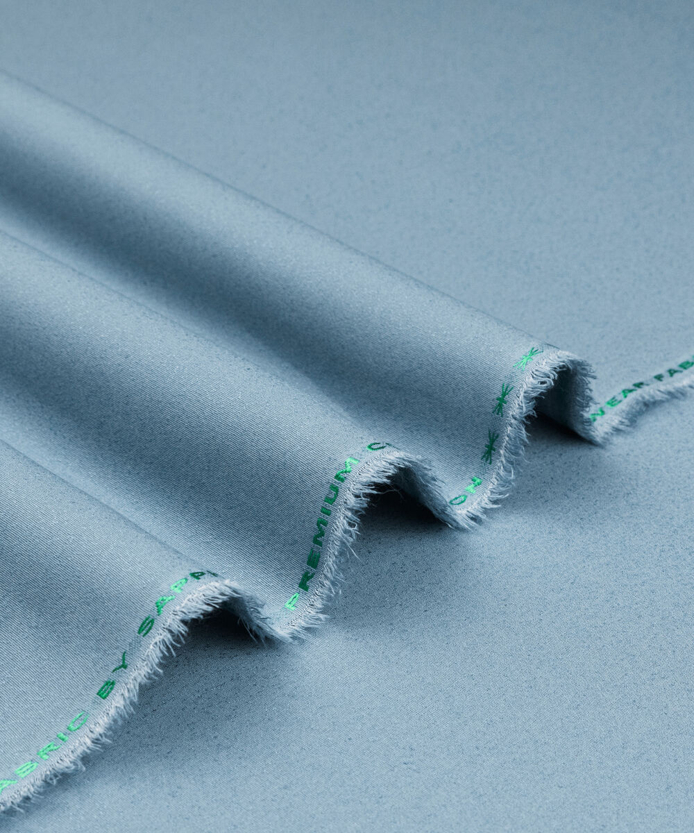 Men's Unstitched Two-Piece Blue Premium Ayudia Suit