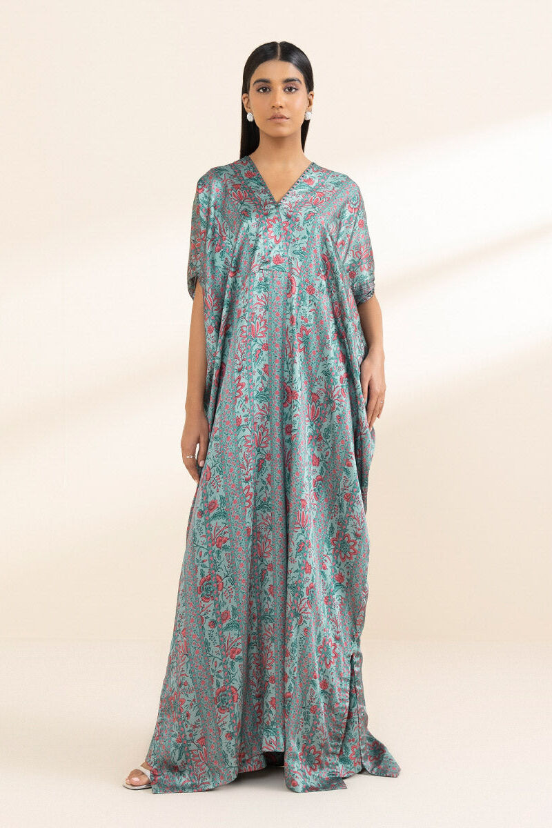 2 Piece - Printed Satin Suit