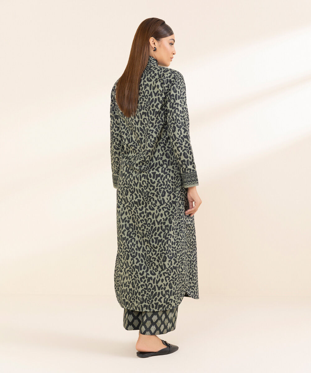 Women's Unstitched Grey Lawn 2 Piece Suit