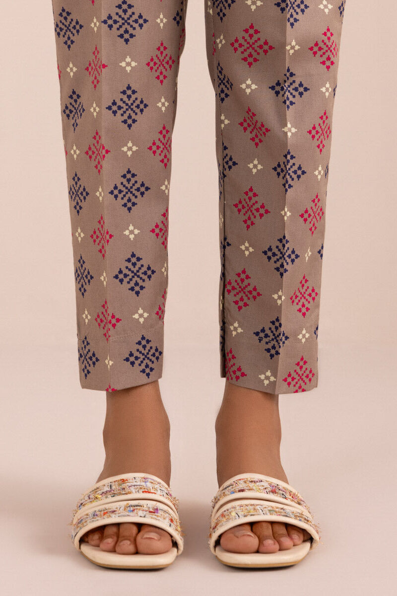 Printed Cambric Cigarette Pants