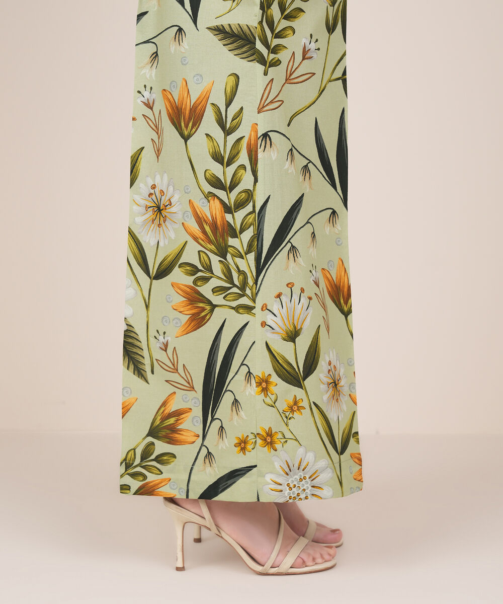 Women's RTW Cambric Multi Printed Flared Pants