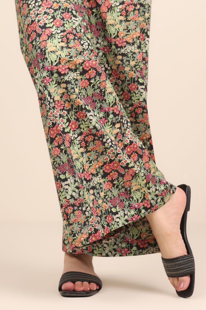 Printed Crosshatch Flared Pants