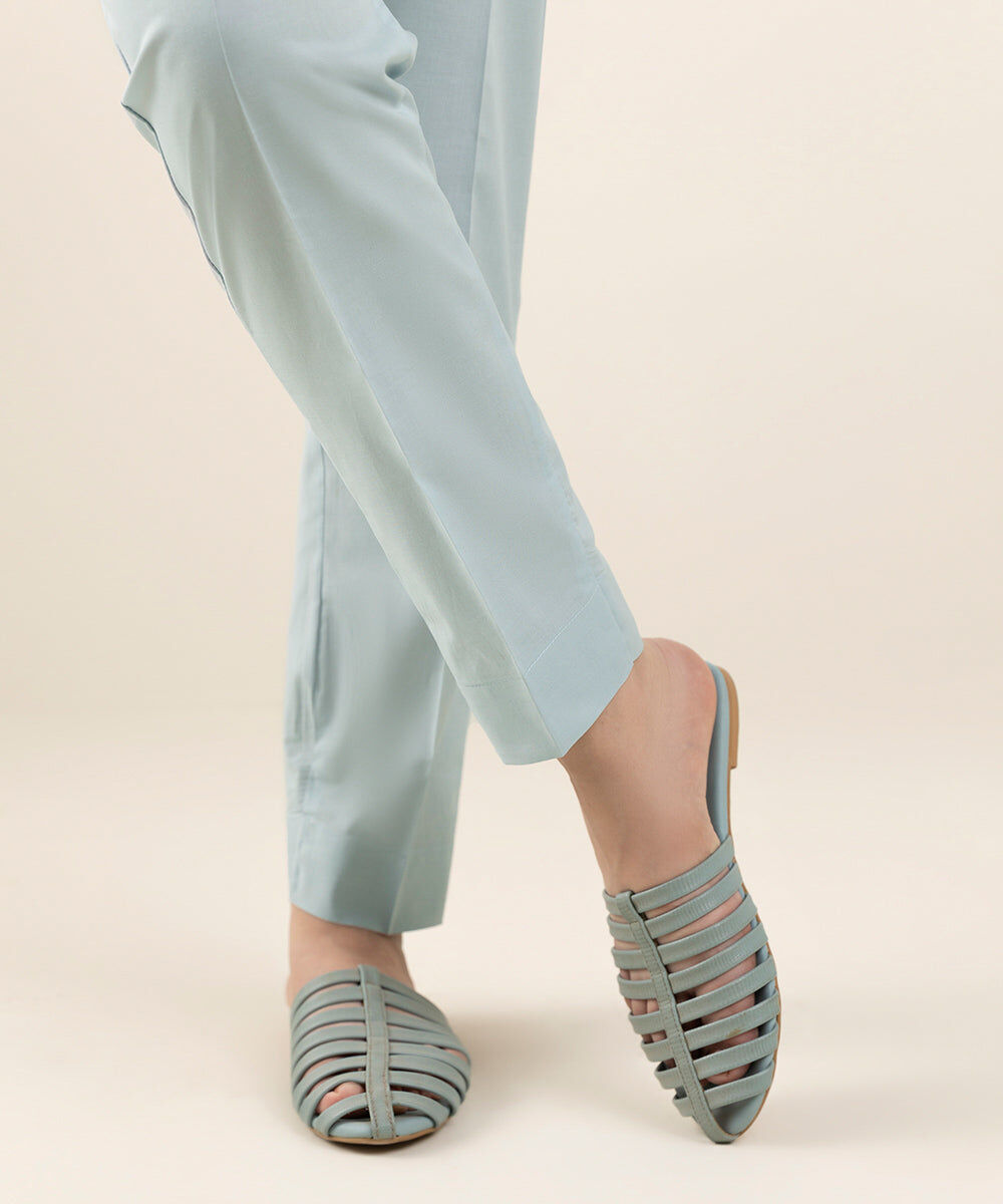 Women's Pret Cambric Blue Cigarette Pants