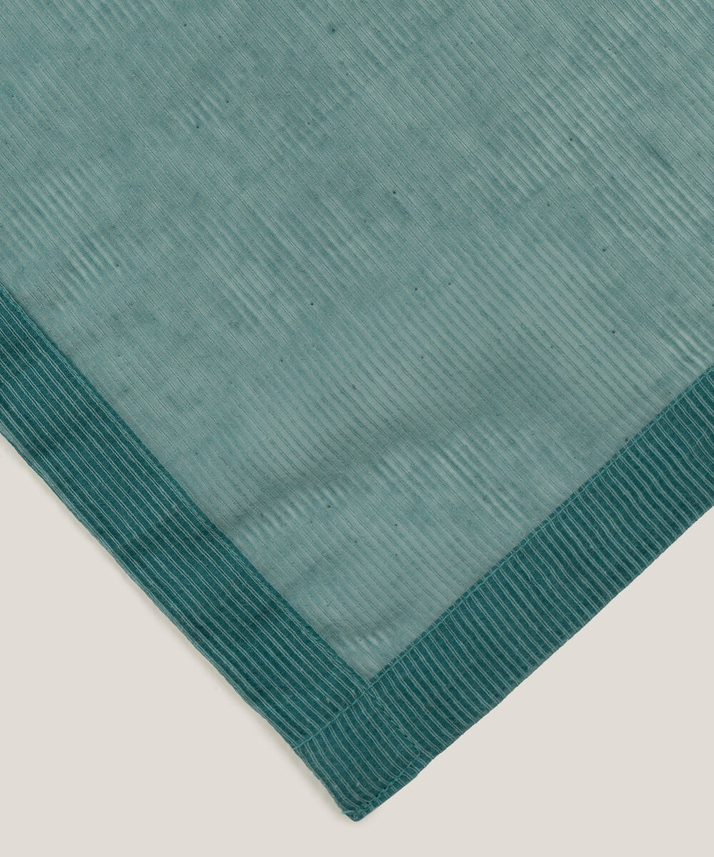 Blended Textured Karandi Embroidered Blue Dupatta