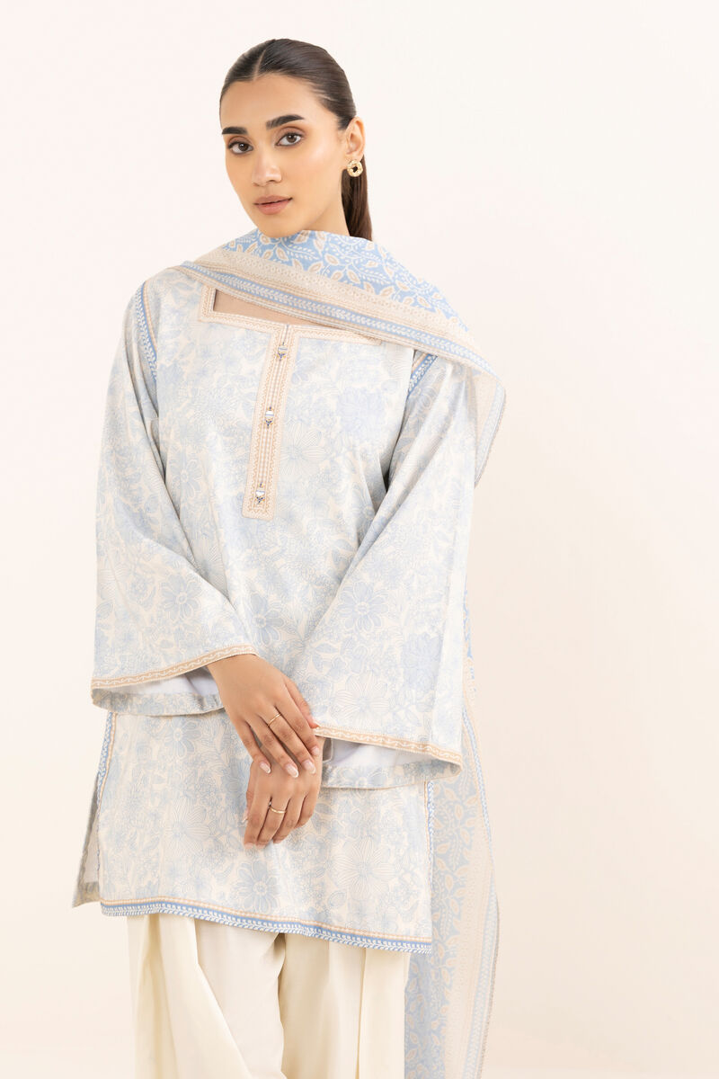 3 Piece - Printed Arabic Lawn Suit
