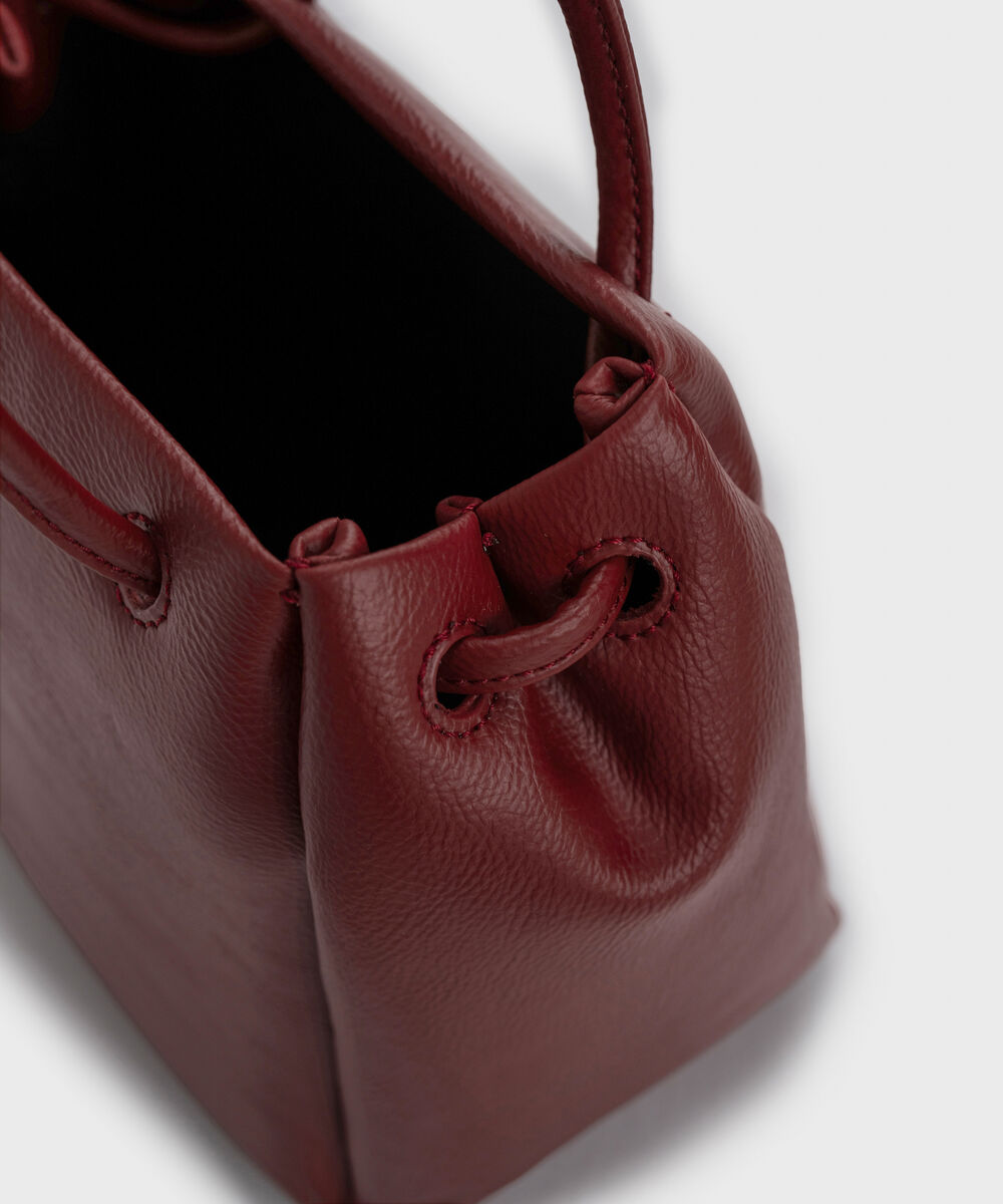 Women's Red Bucket Bag