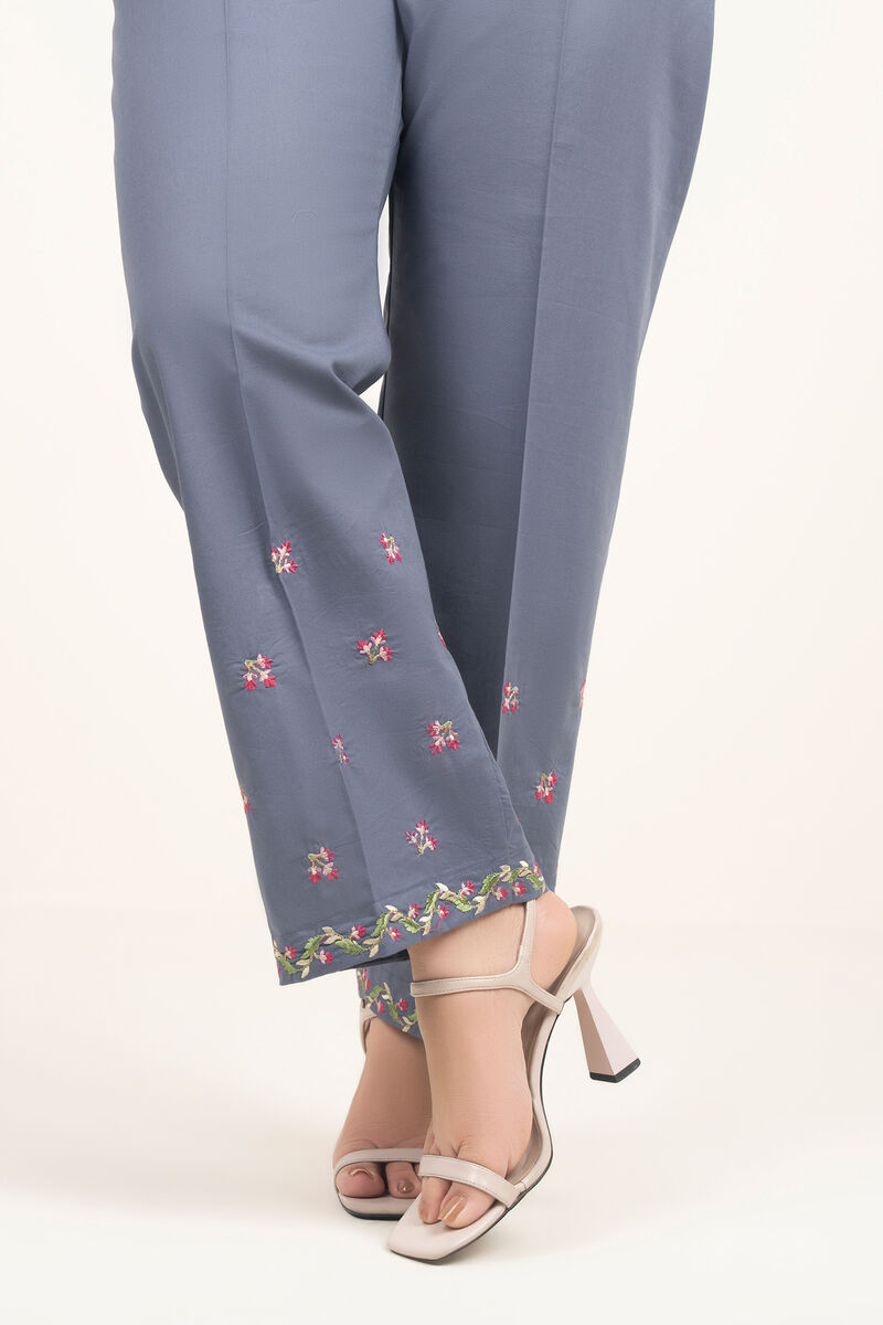 Embroidered Lawn Straight Pants