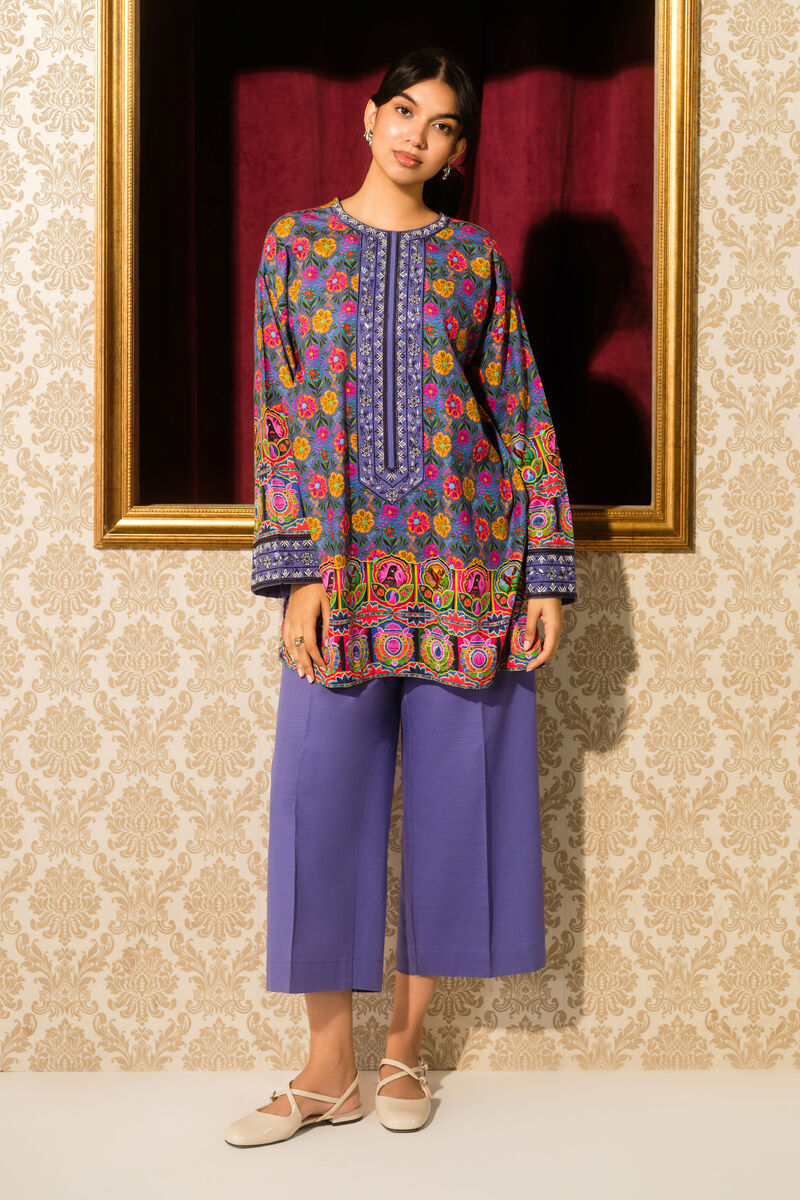 Embroidered Light Khaddar Shirt