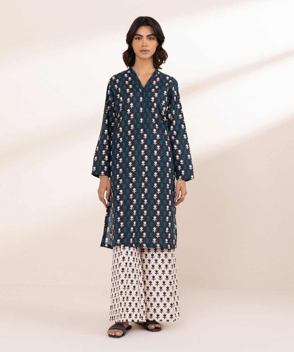 Women's RTW Lawn Multi Printed A-Line Shirt