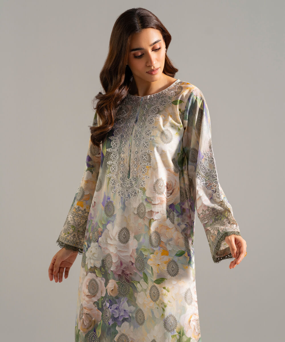 Women's RTW Lawn Embroidered Multi 2 Piece Suit
