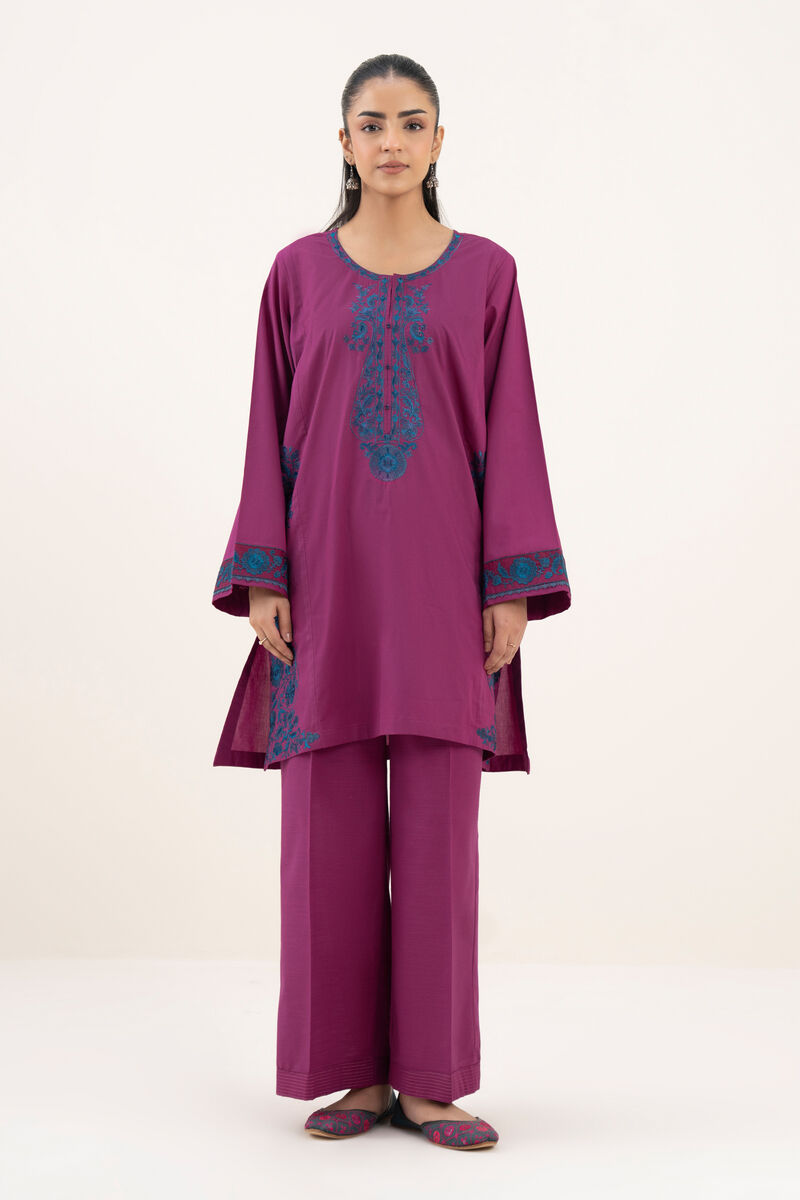 Embroidered Zari Cotton Shirt