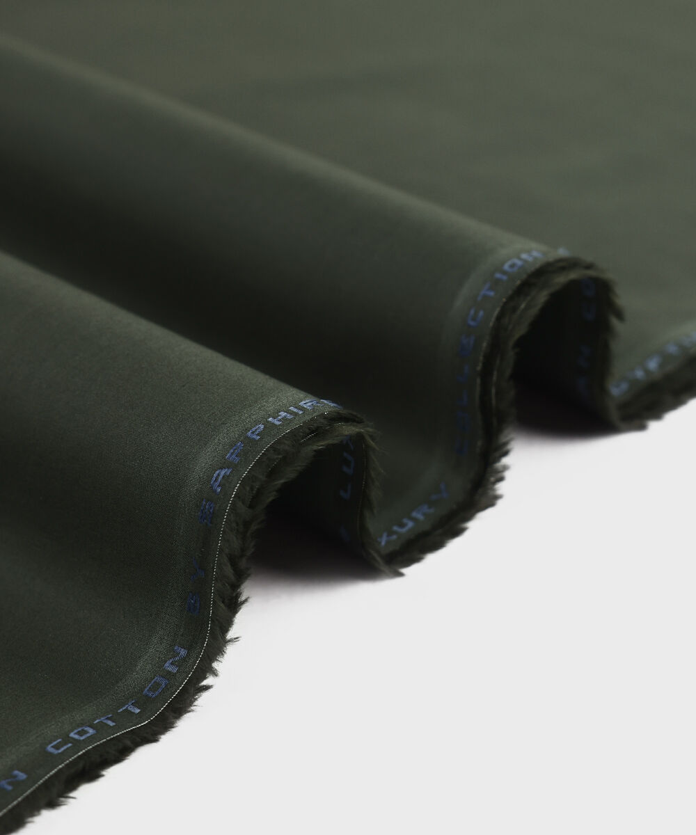 Man - Green Embroidered Luxury Cotton Suit