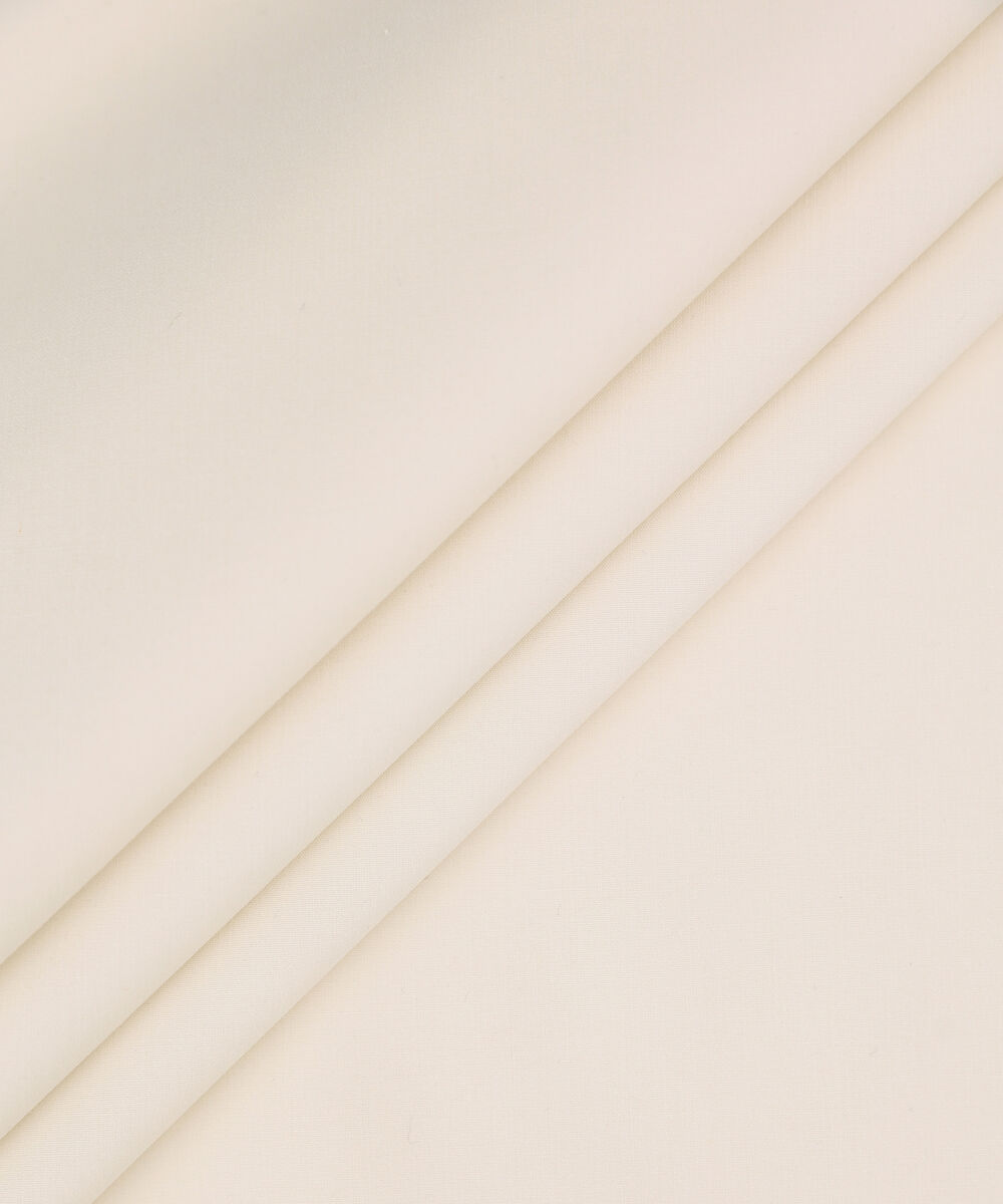 Men Unstitched Cotton Off-White Full Suit Fabric