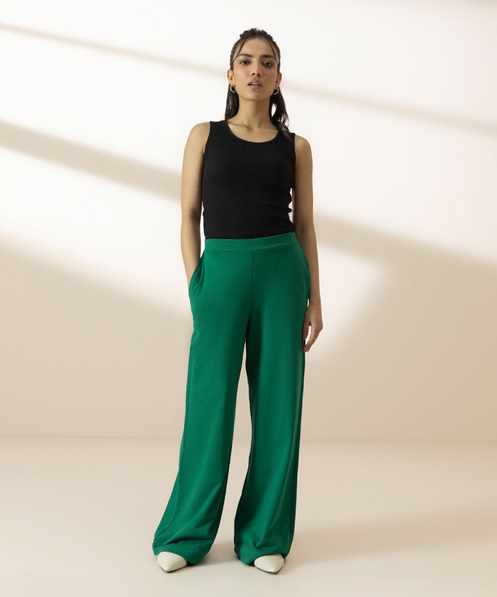 Long Wide Leg Trousers
