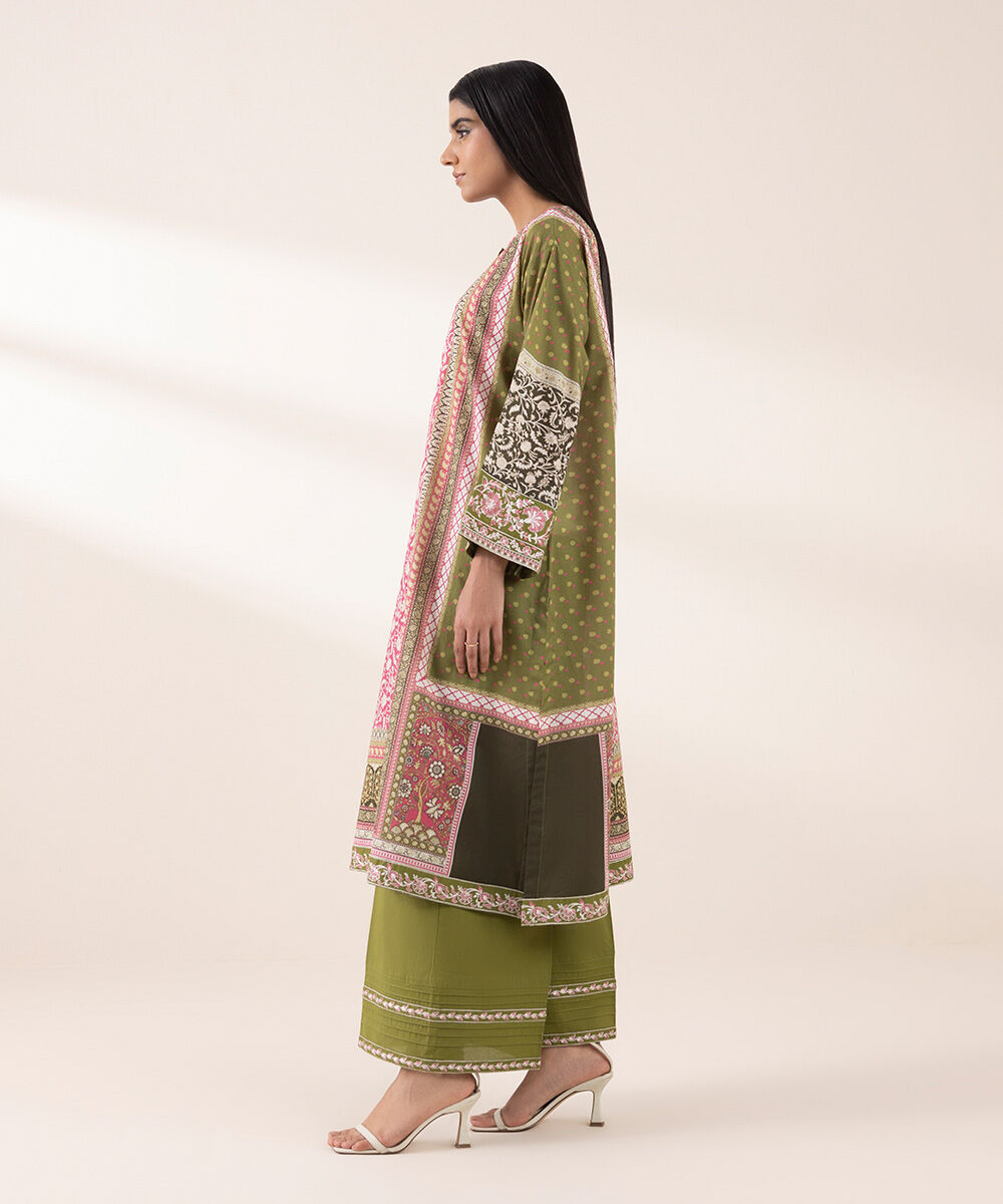 Women's RTW Lawn Multi Embroidered Boxy Shirt