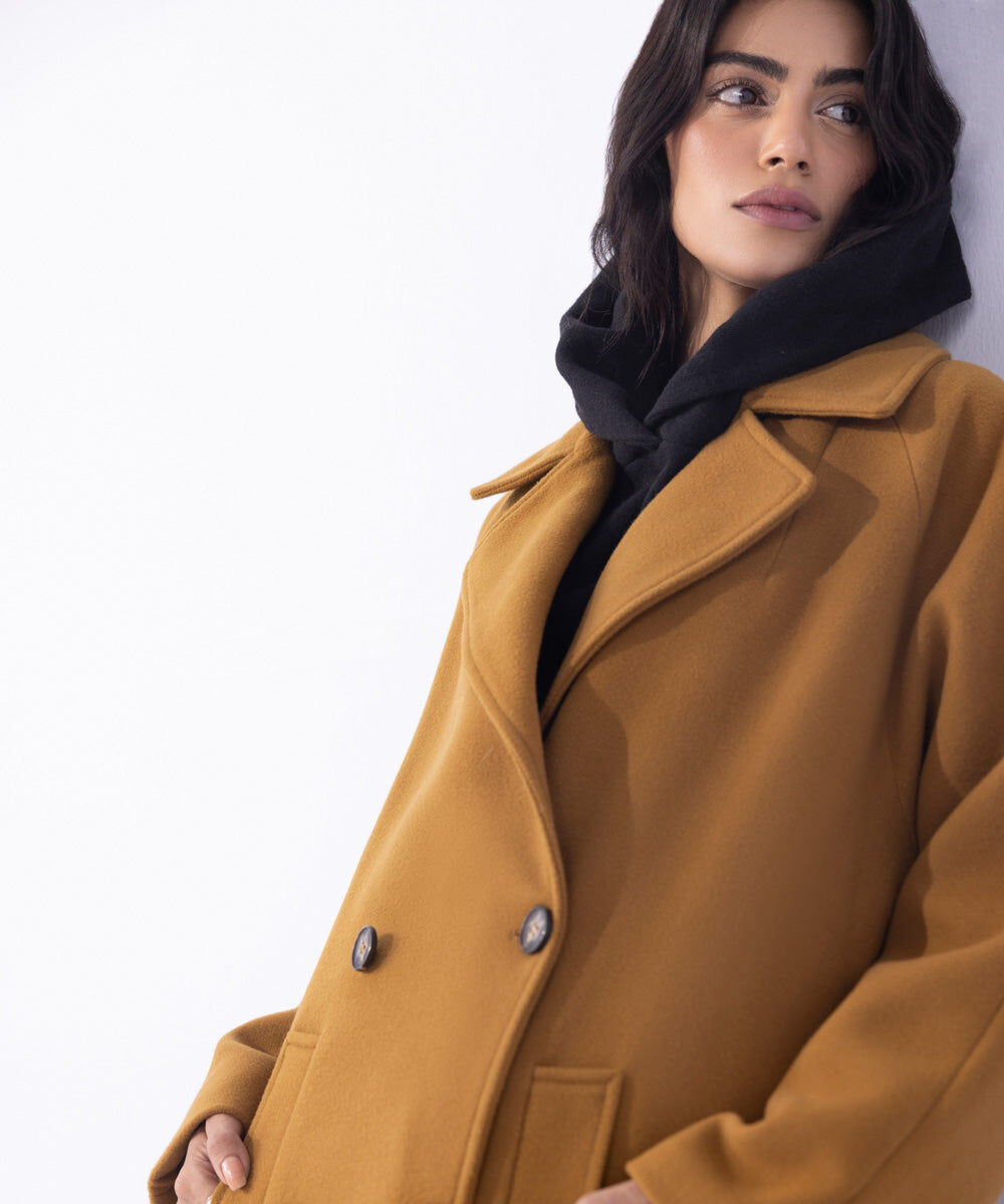 Woman - Brown Oversized Raglan Coat