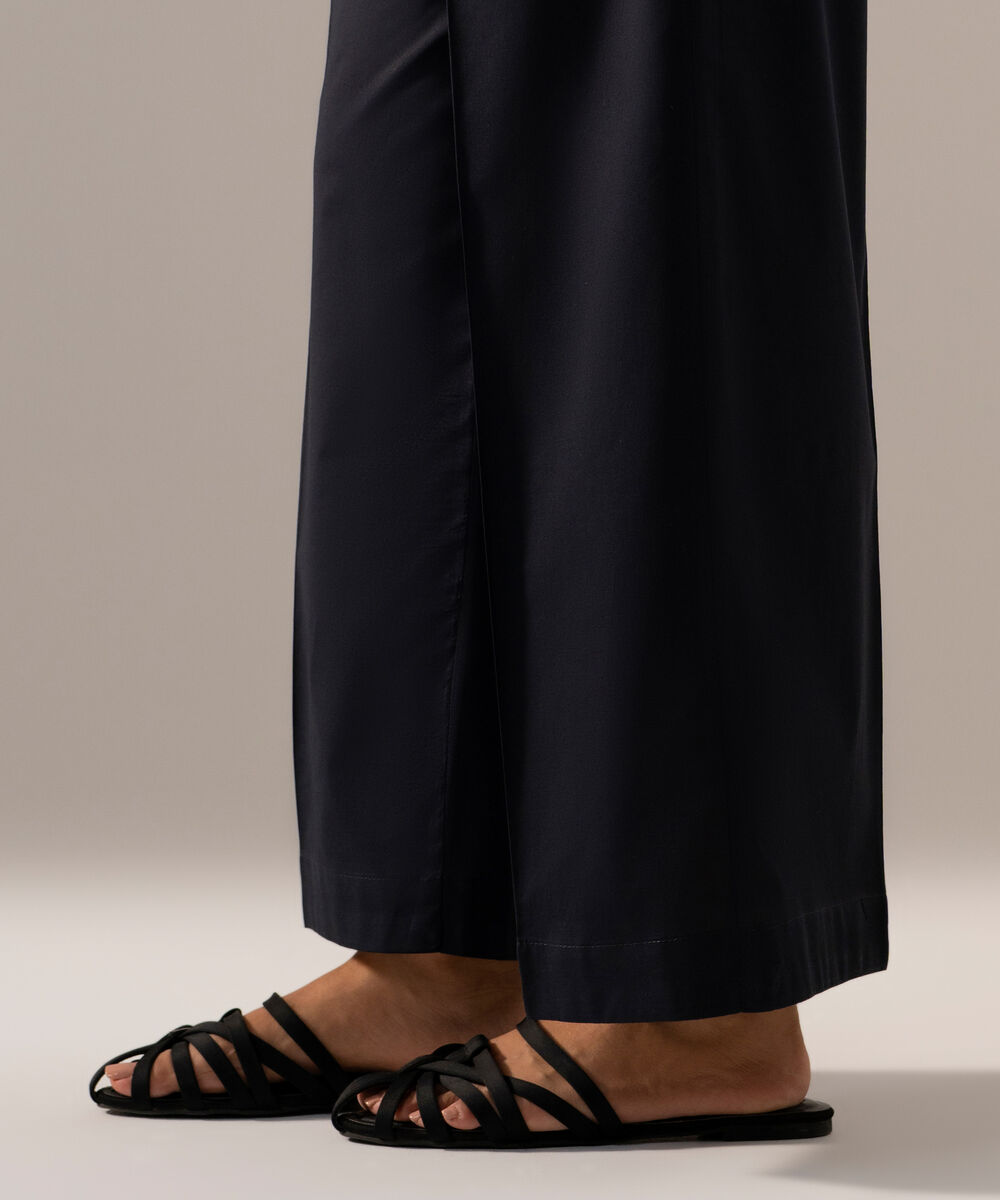 Women's RTW Cambric Solid Black Culotte