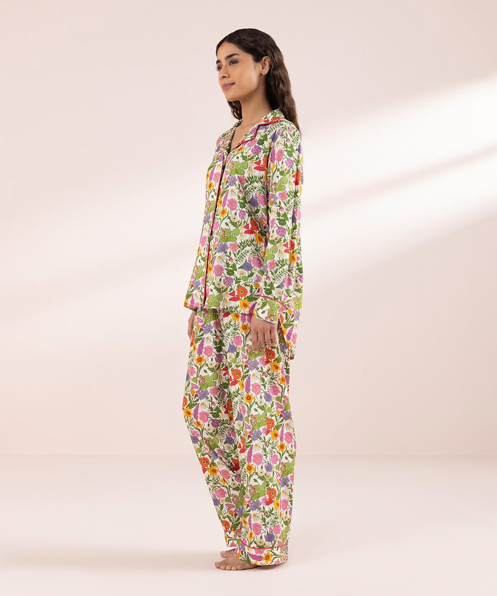 Women's Sleepwear Printed Viscose PJ Set
