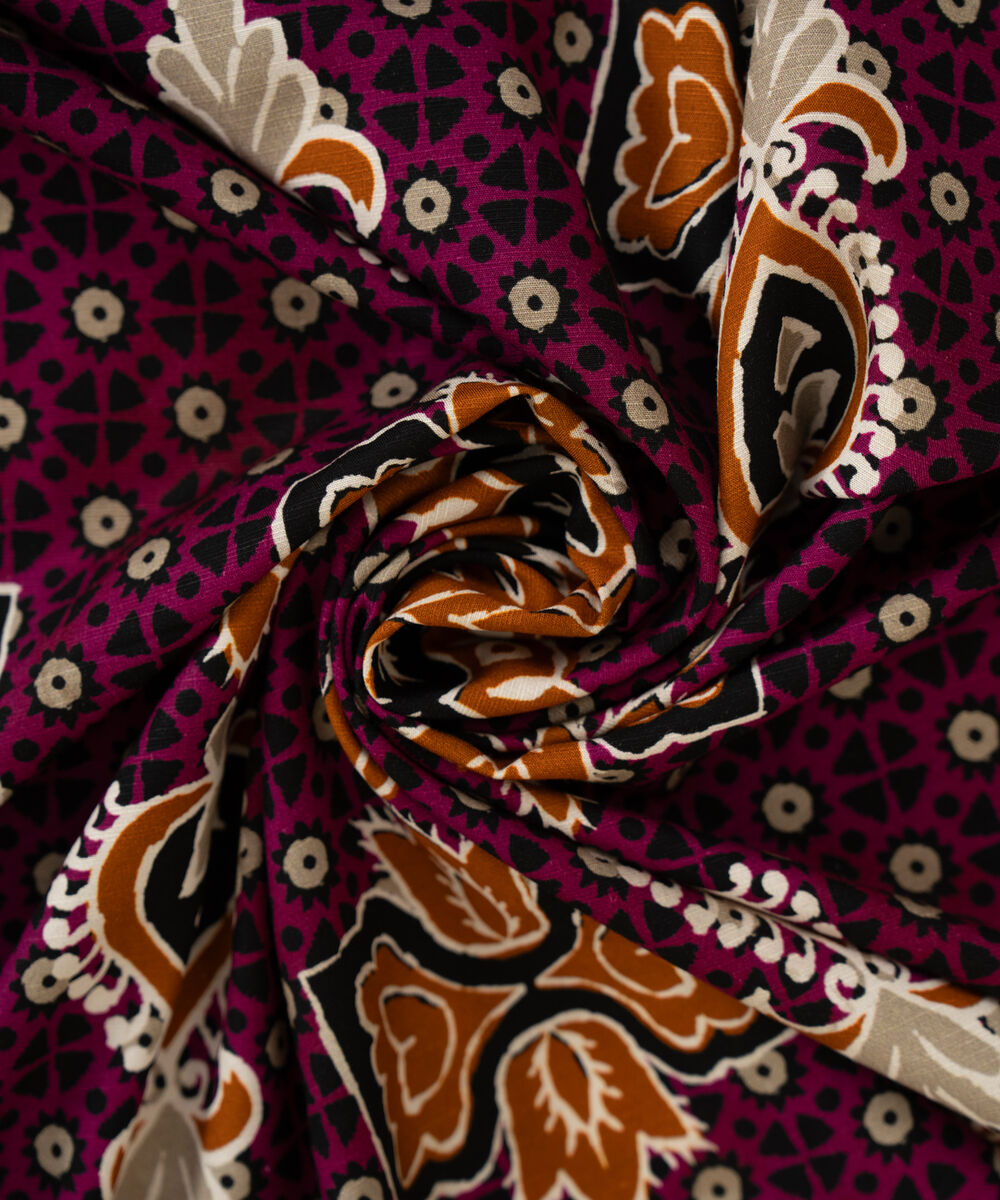 Linen Printed Pink Dupatta