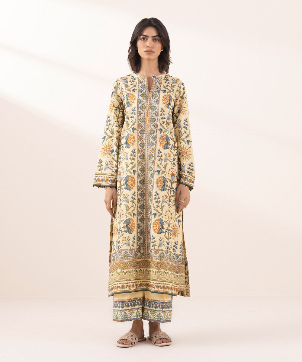 Women's RTW Lawn Multi Printed A-Line Shirt