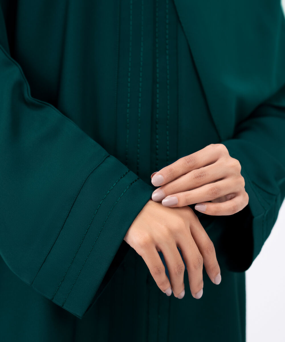 Women's Teal Polyester Abaya