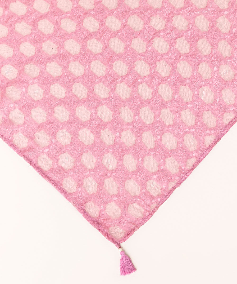 Brochea Jacquard Pink Dupatta
