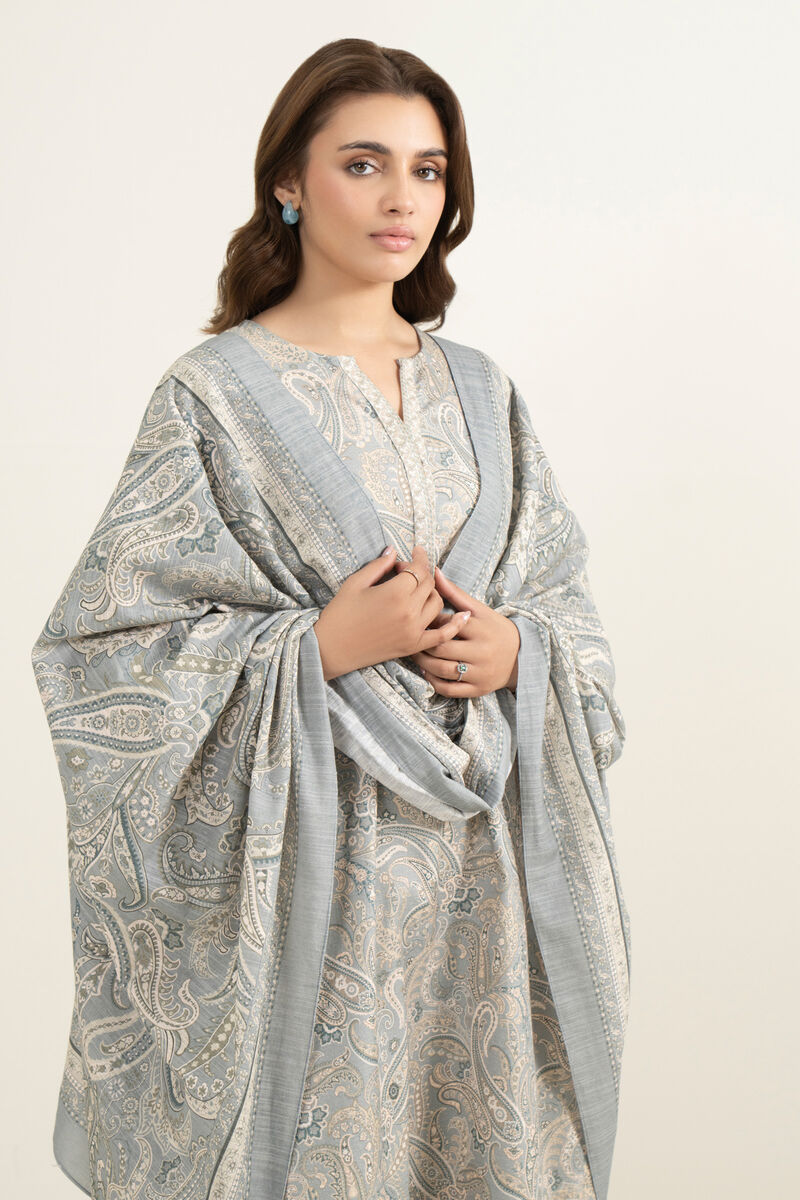 3 Piece - Printed Khaddar Suit