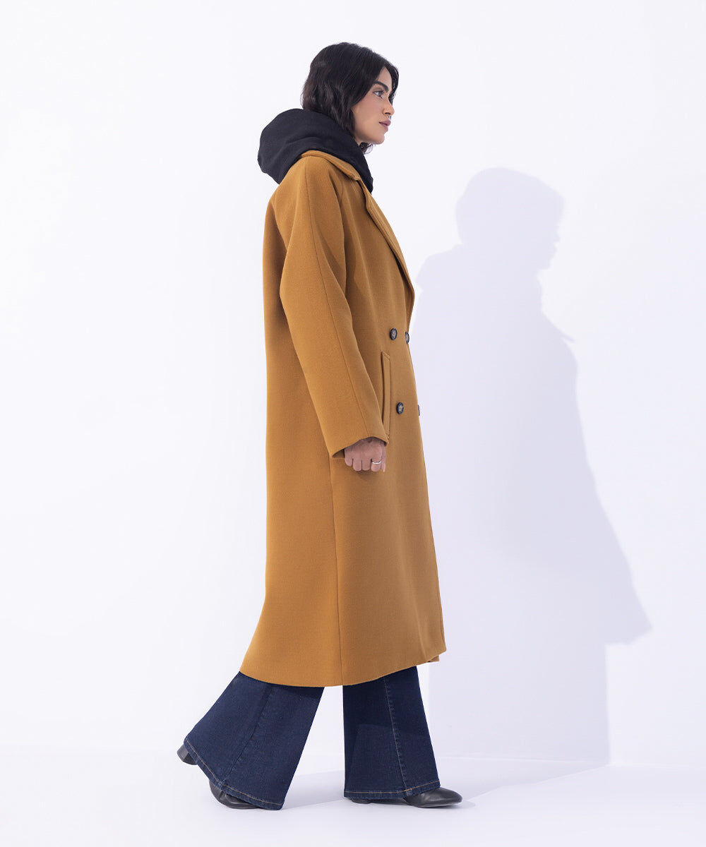 Woman - Brown Oversized Raglan Coat
