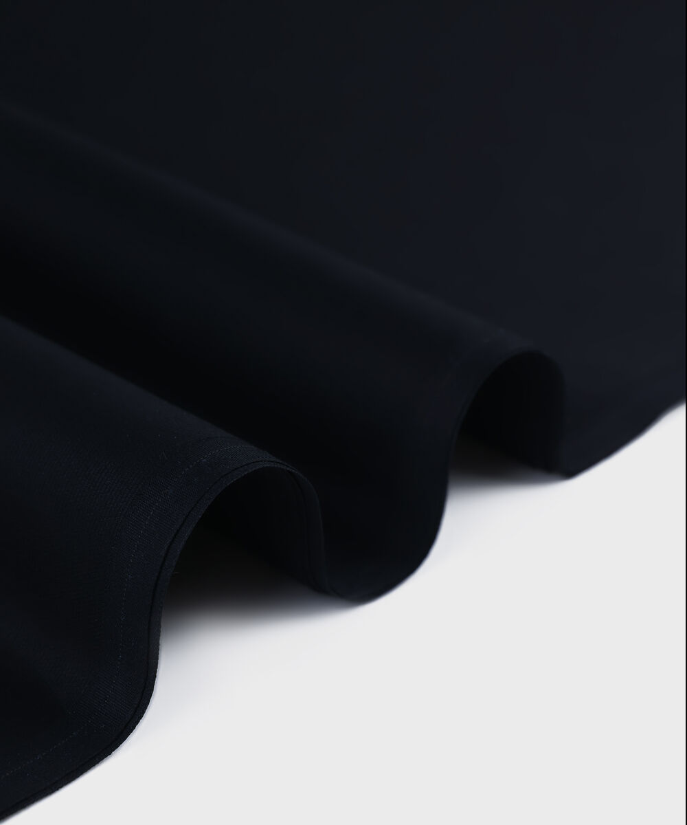 Men Unstitched Cotton Black Full Suit Fabric