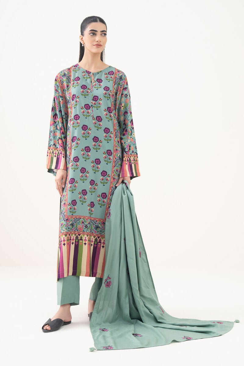 Embroidered Linen Dupatta