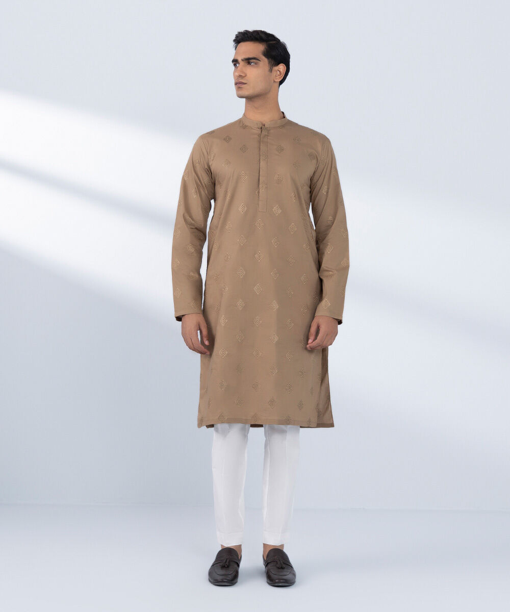Sapphire - Schiffli Embroidered Cotton Kurta